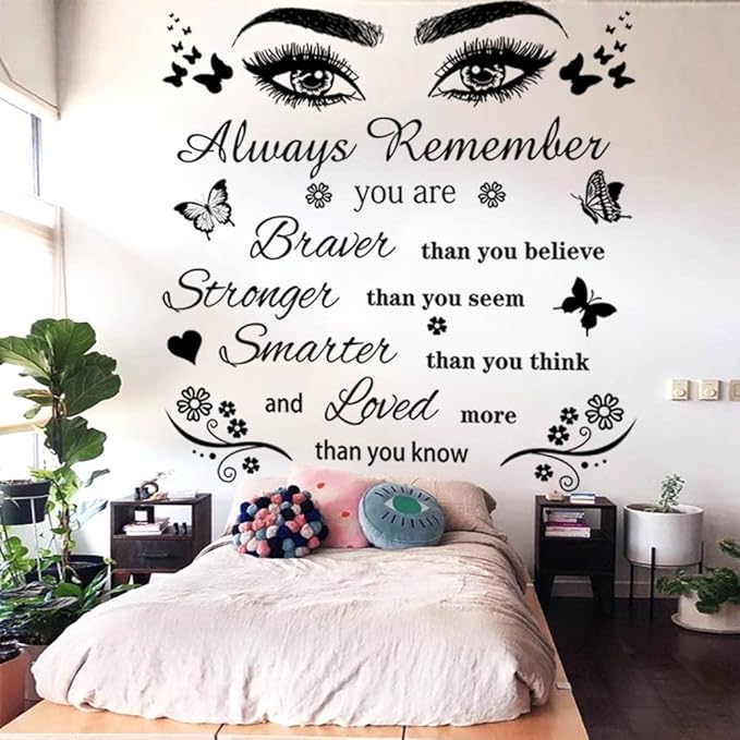 Vinyl Wall Stickers - Peel & Stick Motivational Quote Wall Decals for Bedroom, Living Room & Dining Room Home Decor