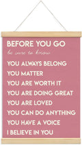Mental Health Positive Affirmations Inspirational Wall Art Decor, Therapist Nurse Office Signs Wall Art Decor For Office Kids Teen Girls Room Bedroom Playroom Wall Decor Wood Posters Framed（pink）