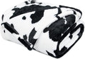 Fleece Throw Blanket for Girls & Boys, White Black Soft Warm Fuzzy Baby Blankets for Couch Stroller, Cute Cozy Farmhouse Bedroom Nursery Decor, Birthday Gifts for Girls Boys Toddlers, 40"x50"