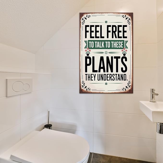 Cottagecore Garden Signs for Outside Decor Gifts Vintage Gardening Metal Tin Signs for Home Garden Greenhouse Living Room Bedroom Yard Outdoor Decor 8X12 Inch