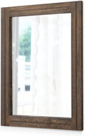 AAZZKANG Rustic Wood Mirror Rectangle Decorative Wall Hanging Mirrors with Frame Large 20"x16" for Bedroom Living Room Bathroom Home Entryway