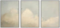 MUDECOR Framed Wall Art Print Set Minimalist Serene Sky with Birds Illustrations Modern Art Boho Decorative Colorful Chic for Living Room, Bedroom, Office - 16"x24"x3 White