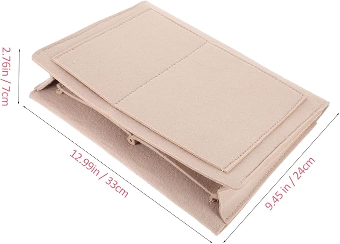 Healifty Bed Storage Bag Hang Bag for Dormitory Felt Bedside Storage Pocket Multi-function Hanging Holder for Phone Books Chargers