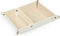Londo Leather Tray Organizer - Practical Lightweight Water Resistant Computer Table Desk Storage Box for Wallets, Watches, Keys, Coins, Cell Phones and Office Equipment