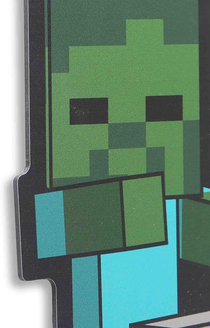 Open Road Brands Minecraft Zombie Chicken Jockey Metal Wall Decor - Fun Minecraft Sign for Bedroom or Game Room