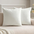 MIULEE Velvet Throw Pillow Covers 20x20 Inch, Pack of 2 - Pure White, Soft Solid Decorative Pillow Covers Cushion Cases Modern Luxury Home Decor for Spring Couch Sofa Bedroom Livingroom