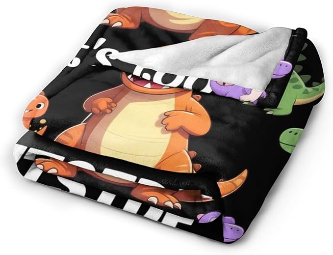 Cute Dinosaur Throw Blanket - Soft Plush Fleece Dino Toddler Bedding Blankets- Cozy Funny Dinosaur Stuff Gifts for Girls Boys Kids Women 40"X50"