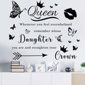 Wall Sticker Room Decor Vinyl Wall Decals Sayings Art Lettering Wall Stickers & Murals Queen Inspirational Wall Decor Sticker for Teen Girls Bedroom Living Room Wall Quotes Stickers Home Decorations.