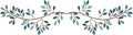 Hotop 2 Pieces Metal Tree Leaf Wall Decor Vine Olive Branch Leaf Wall Art Wrought Iron Scroll Sculptures Above the Bed, Living Room, Outdoor Decoration(Classic Style,Blue)