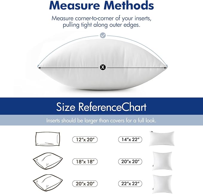 MIULEE 14x22 Pillow Inserts Set of 2, Rectangle Decorative Throw Pillow Premium Fluffy Lumbar Pillow Forms Sham Stuffer for Living Room Sofa Couch Bed