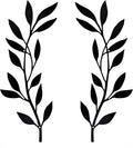 Metal Tree Leaf Wall Decor 2 PCS Rustic Vine Branch Leaf Wall Art for Living Room Bedroom Bathroom Decorations - Black