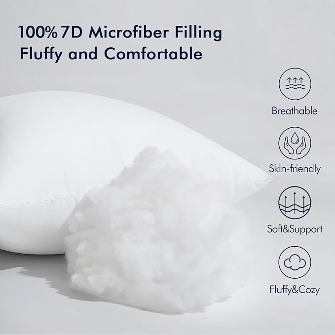 MIULEE Throw Pillow Insert Premium Pillow Stuffer Sham Rectangle for Decorative Cushion Bed Couch Sofa 16x20 Inch