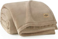 UGG Coco Plush Fleece Throw Blanket – Soft & Cozy Blanket for Couch, Bed & Sofa, Perfect for Home Decor, House Warming Gifts or Luxurious Birthday Gifts for Women, 50" x 70", Beige Mustard Seed
