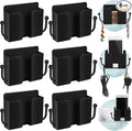 Jetec 6 Pcs Wall Mount Phone Holder Self-Adhesive Wall Beside Organizer Storage Box Plastic Charging Phone Stand Remote Brackets Holder for Bedroom(Black)