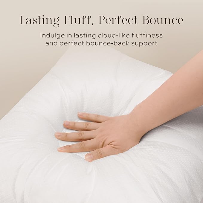 Phantoscope Pillow Inserts, Hypoallergenic 100% Virgin Fiber Square Form Microfiber Throw Pillow Inserts Couch Bed Pillows, 16x16 Inch (Pack of 2)