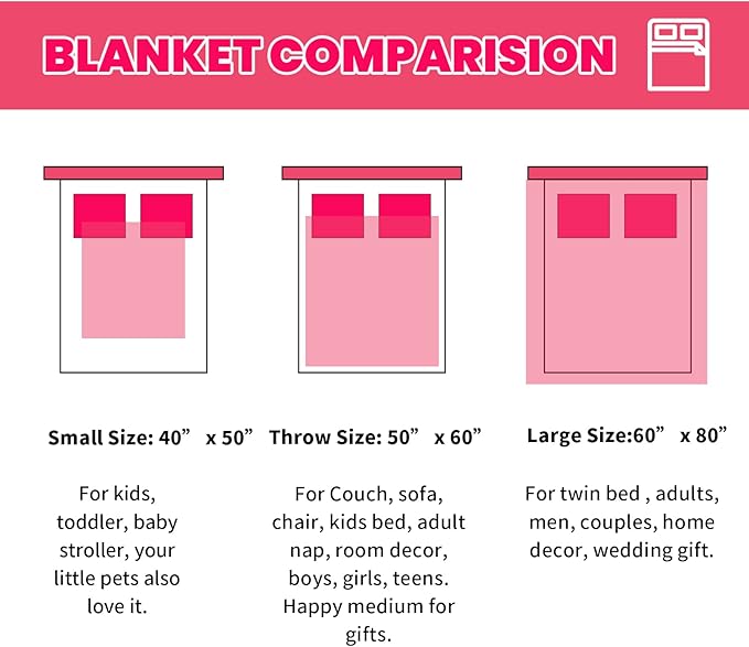 Warm Blanket Pink Soft Fleece Blankets Twin Size Throw Blankets for Bed Couch 60x80 Inches