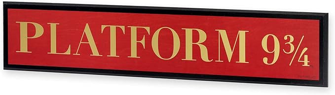Harry Potter Platform 9 3/4 Wood Wall Decor - Fun Harry Potter Sign for Bedroom or Movie Room