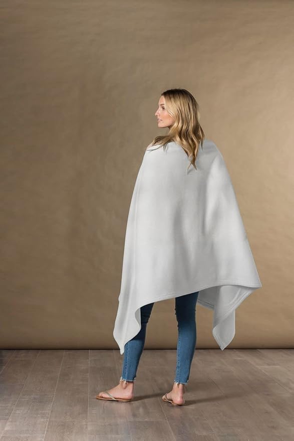 MV Sport Lightweight Sweatshirt Blanket Throw � Warm & Cozy, Breathable Oversized Fleece Knit, Couch, Bed, Travel, Cold Nights, and Outdoors � Soft Light Weight Blanket 54"" x 84"" Marble Heather