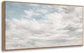 DJSYLIFE Framed Wall Art Decor, Classic Cloud Oil Painting Canvas Print, Vintage Sky Landscape Picture for Farmhouse Home Decor, Large Artwork for Living Room Bedroom, 20"x40"
