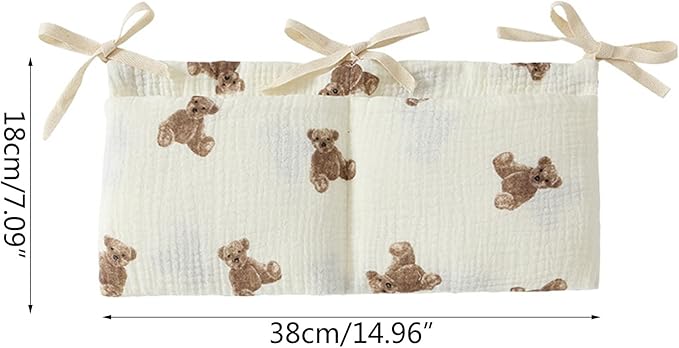 Baby Bedside Hanging Bag Portable Diaper Storage Bottle Organization Hanging Storage Bag Baby Bedding Bedside Accessories