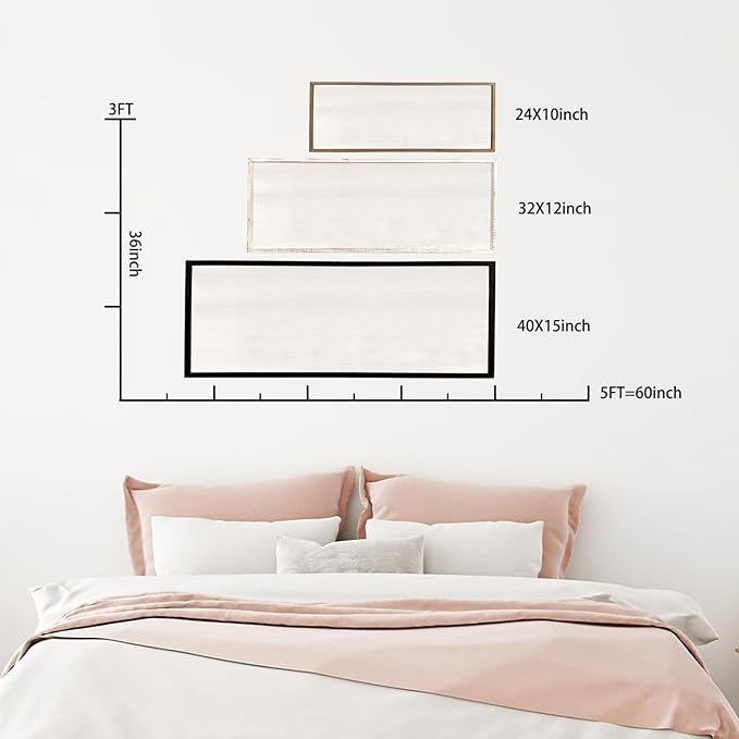 Give it to God and Go to Sleep Sign Wall Decor Wood Frame 40" X 15" Master Bedroom Above Bed Large Rustic Farmhouse Hanging Over Bed Wall Art Guest Room Decoration (White)