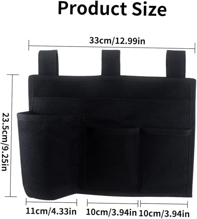Multipurpose Bedside Hanging Bag Organizer with Multiple Pockets for Dormitory and Home Door Back Storage Pouch for Phones Books Chargers and Snacks Caddy for Bedroom and Living