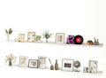 White Floating Shelves for Wall Decor, Long Wall Mounted Storage Shelf for Bedroom, Living Room, Bathroom, Kitchen, Nursery, Display Picture Ledge Shelf with Lip Set of 2-71 Inches, White
