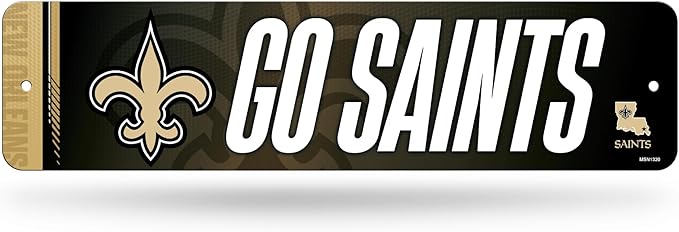 Rico Industries NFL Football Metal Street Sign 4" x 15" Home Décor - Bedroom - Office