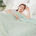 Cozy Bliss Cooling Blanket for Hot Sleepers King Size, Q-Max 0.45 Cooling Comfort, Cold Blankets for Night Sweats Sleeping, Ultra-Cool Lightweight Breathable Summer Blanket for Bed, Mint Green