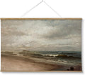 ARPEOTCY Extra Large Vintage Framed Wall Art, 36x54 Inch Coastal Ocean Beach Seascape Hanging Canvas Prints Scroll Wall Art Decor for Living Room Bedroom, Retro Scenery Pictures Above of Bed