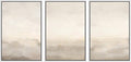MUDECOR Framed Canvas Print Wall Art Abstract Prints Minimalist Modern Art Neutral Home Decor for Bedroom - 24"x36"x3 White
