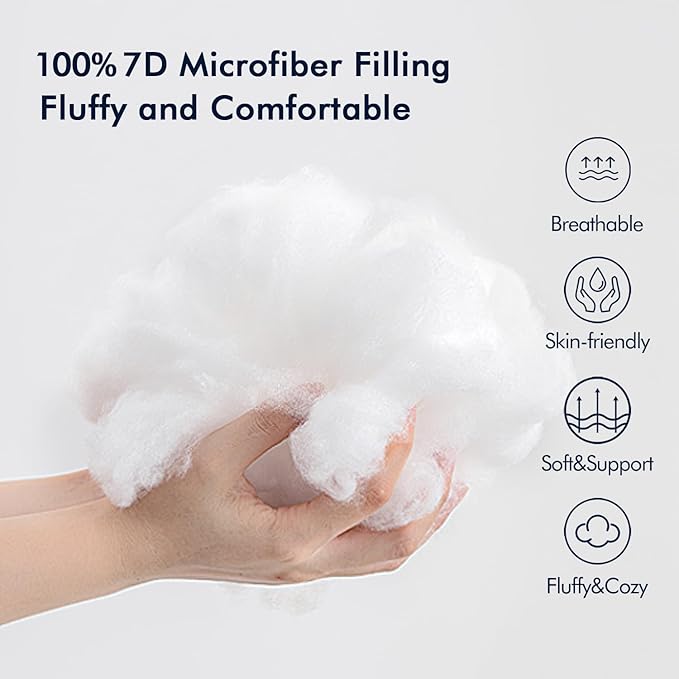 MIULEE Pack of 4 12x20 Outdoor Pillow Inserts, Water-Resistant Throw Pillow Inserts Decorative Premium Rectangle Pillow Stuffer Sham for Porch Swing Couch Sofa Cushion Patio Furniture