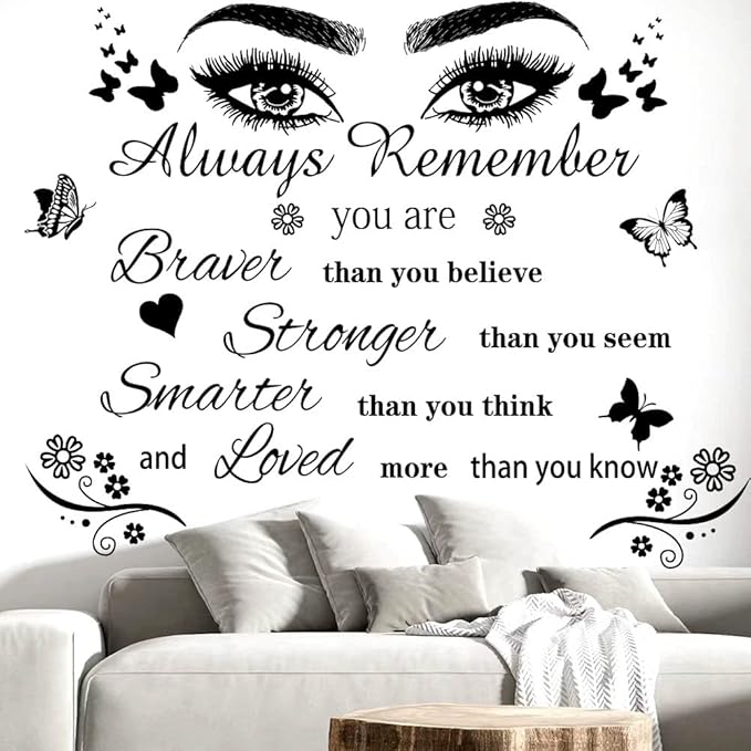 Vinyl Wall Stickers - Peel & Stick Motivational Quote Wall Decals for Bedroom, Living Room & Dining Room Home Decor