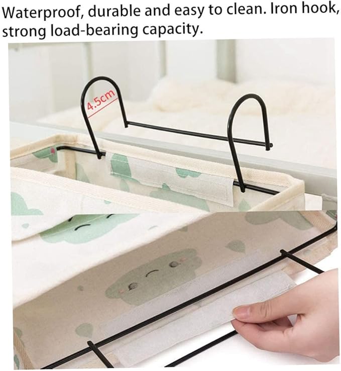 Bedside Hanging Organizer Bunk Bed Storage Hanger Bag Pocket Dormitory Bed Caddy - Green.
