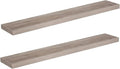 HOOBRO Floating Shelves for Wall, Wall Mounted Shelf Set of 2, 47.2" Hanging Shelf with Invisible Brackets, for Wall in Bathroom, Bedroom, Toilet, Kitchen, Living Room, Office, Greige BG120BJP201