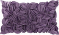 KINGROSE Hand Crafted Stereo Flower Throw Pillow Cover Rectangular Cushion Cover Soft Pillow Case for Sofa Couch Chair Bed Living Room Office 12 x 20 Inches Velvet Purple