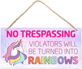 Unicorn Decor for Girls Room, Decorations For Bedroom, 12″x6″ PVC Plastic Decoration Hanging Sign, High Precision Printing, Water Proof