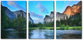 Pacimo Mountain Canvas Wall Art Panorama of Yosemite Valley Pictures Painting National Park Modern Artwork Lake Nature Landscape Framed Wall Art for Living Room Bedroom Office Wall Decor - 16"x24"x3