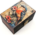 RK Collections Robin Trinket Box I bird Jewelry Keepsake Box I Robin Lovers Gift Idea For Animals (4x2.75)