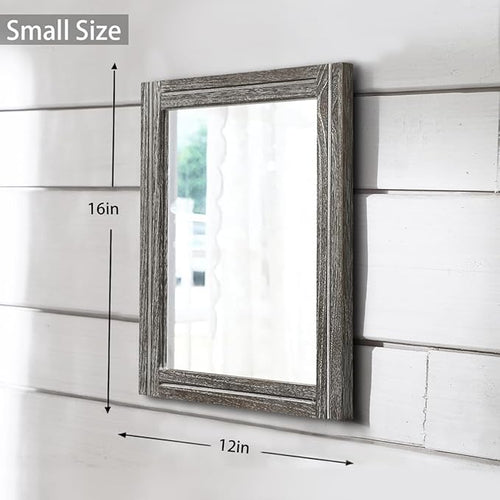 AAZZKANG Mirrors for Wall with Wooden Frame Rustic Wall Mirror Rectangular Decorative for Bedroom Bathroom Living Room Entryway Hanging