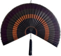 ChumDecor Fan Wall Decor, Large Bamboo Fans for Boho Hanging Headboard, Decorative Folding Fans for Over Bed, Asia Trending (Ebony 40inch)