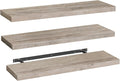 Floating Shelves for Wall, 1.5" Thick Wall Shelf Set of 3 with Invisible Brackets, L39.4 x W7.9 Hanging Book Shelves Farmhouse Home Decor for Bathroom, Living Room, Bedroom, Greige 10301BJP3BG