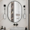 Oval Bathroom Mirror Wall Vanity Oval Mirrors, 20"x30" Black Bathroom Mirrors for Over Sink Pill Mirrors Capsule Wall Mounted Mirror, Modern Mirror with Metal Frame for Wall Decor