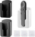 3 Pcs Wall Mount Remote Control Holders, Self Adhesive Media Player Air Conditioner Remote Storage Box Controller Holder for Home Nightstand, Office Desk (Multicolor)