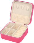 Travel Jewelry Case Small Jewelry Box Jewelry Organizer Storage Case Portable PU Leather Mini Jewelry Travel Case for Girls Womens Earring, Necklace, Rings,Bracelets