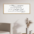 comurdyo Be Strong and Courageous Sign Joshua 1:9 Wall Decor 40"x15" Bible Verse Plaque Christian Faith Inspirational Quote Large Rustic Wooden Wall Hanging Art (Wood)