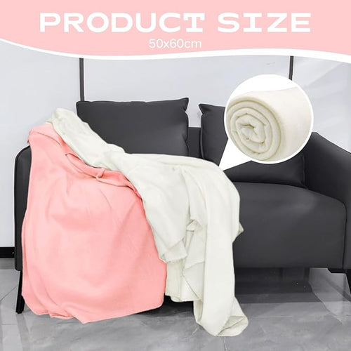 12PCS Fleece Throw Blankets Bulk 60 x 50 in Soft Blankets Fabric Warm Lightweight Wool Blanket Cozy Coverlet for Beds Sofas Home Wedding Season and Valentine's Day(Pink +White)
