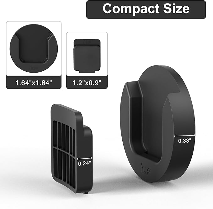Magnetic Remote Control Holder Wall Mount, Self-Adhesive Bedside Caddy for TV Backside/Bedroom/Office/RV Home Organizer Storage(Black 8)