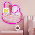 Anime Melody Mirror Neon Sign Dimmable Led Neon Mirror Sign for Dresser Room Decor Anime Wall Neon Light Up Acrylic Bedroom Wall Locker Room Living Room