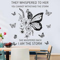Inspirational Wall Art Positive Quotes Wall Decor Motivational Wall Decals Saying Quotes Wall Stickers Peel and Sticker Wall Decoration Flower Vine Butterfly Wall Sticker for Bedroom Living Room Home Office.